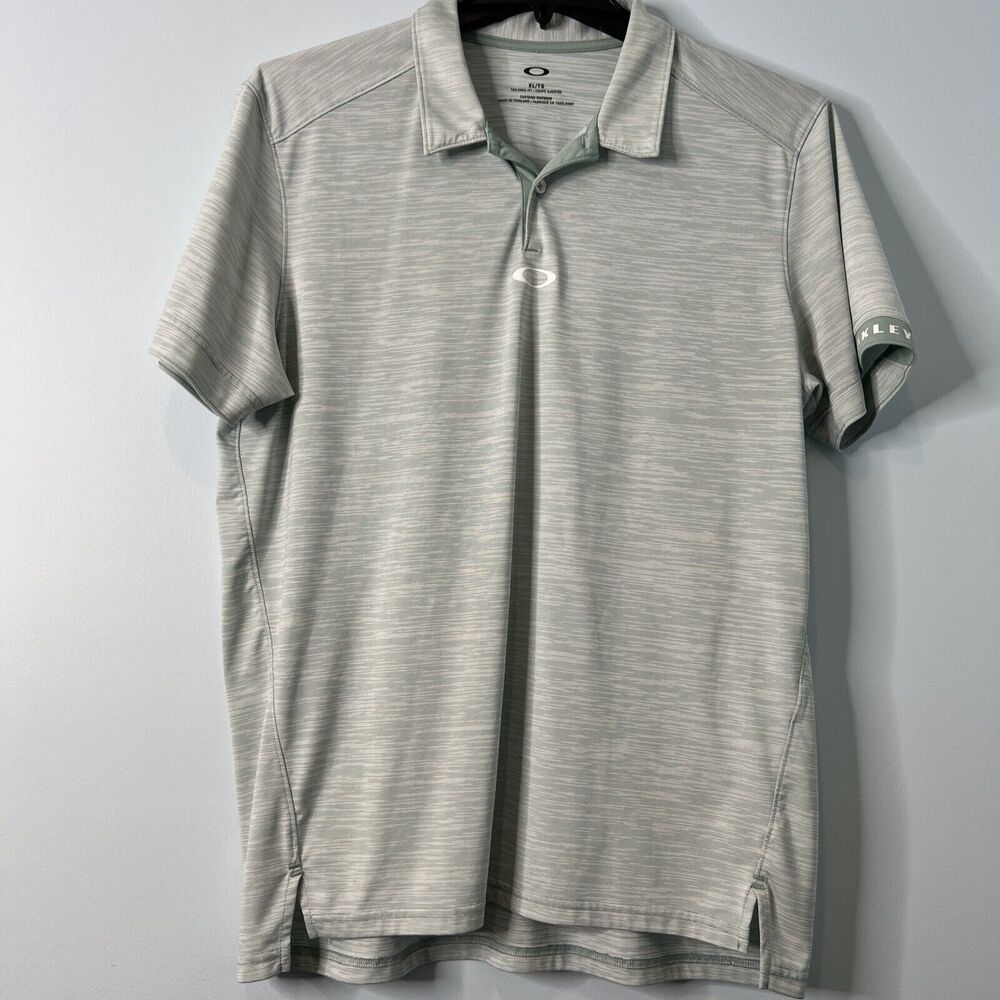 Oakley Blue/Green Tailored Fit Men's Short Sleeve Golf Polo Shirt Size XL